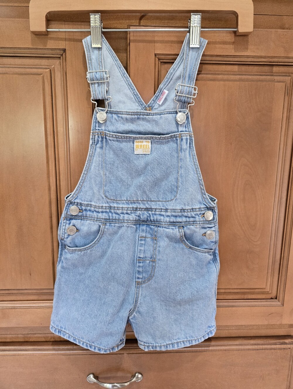Zara Kids Light Blue Denim Short Overalls Size 4